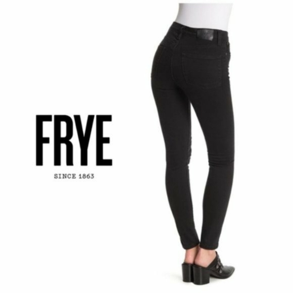 Frye Addie Skinny Jean Black Ember NWT - Picture 2 of 5